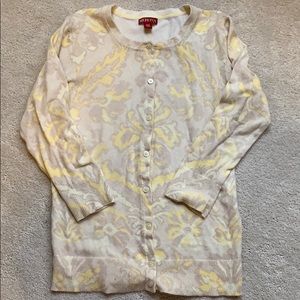 Yellow Printed Cardigan